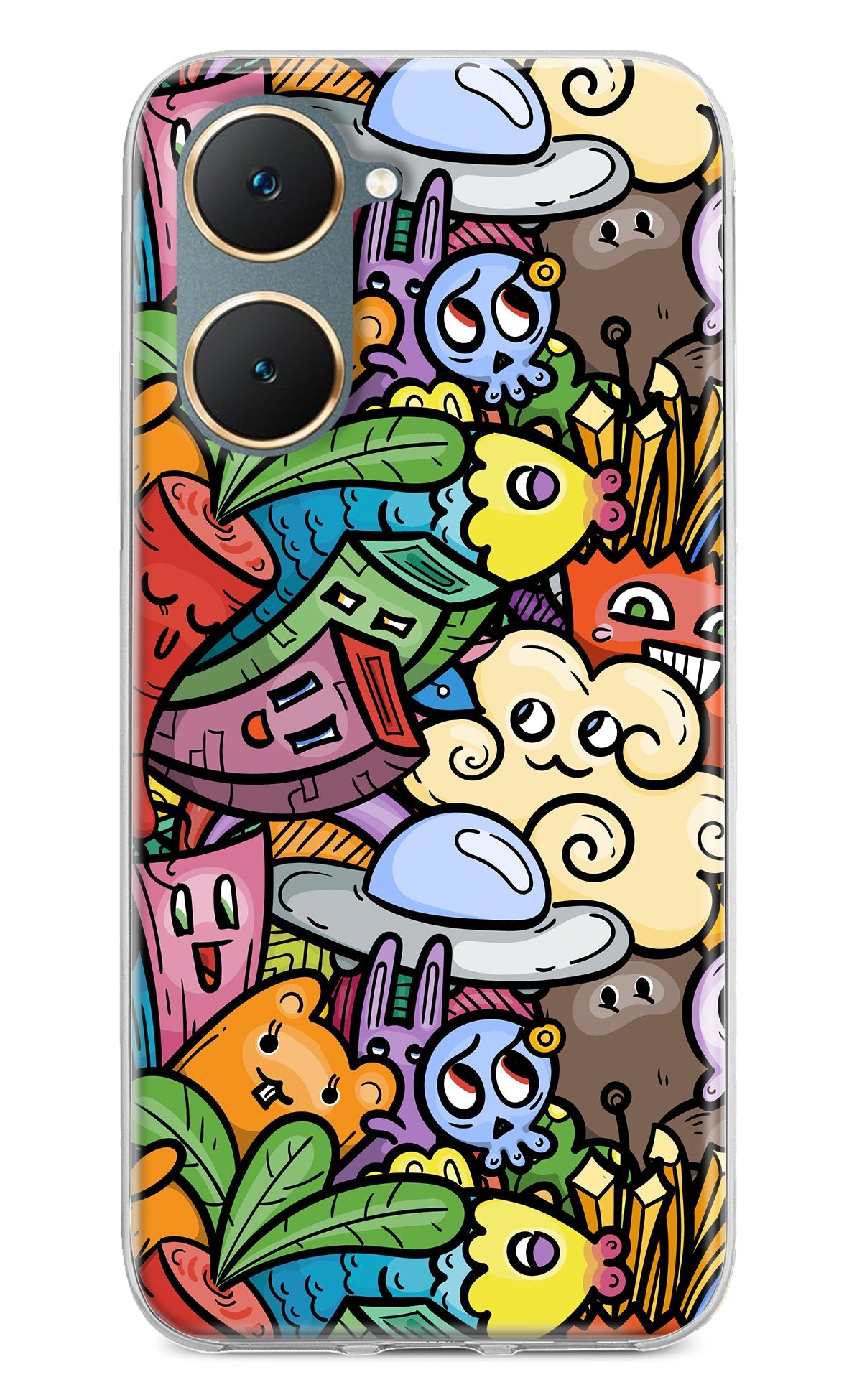 Veggie Doodle Vivo Y18/Y18e Back Cover