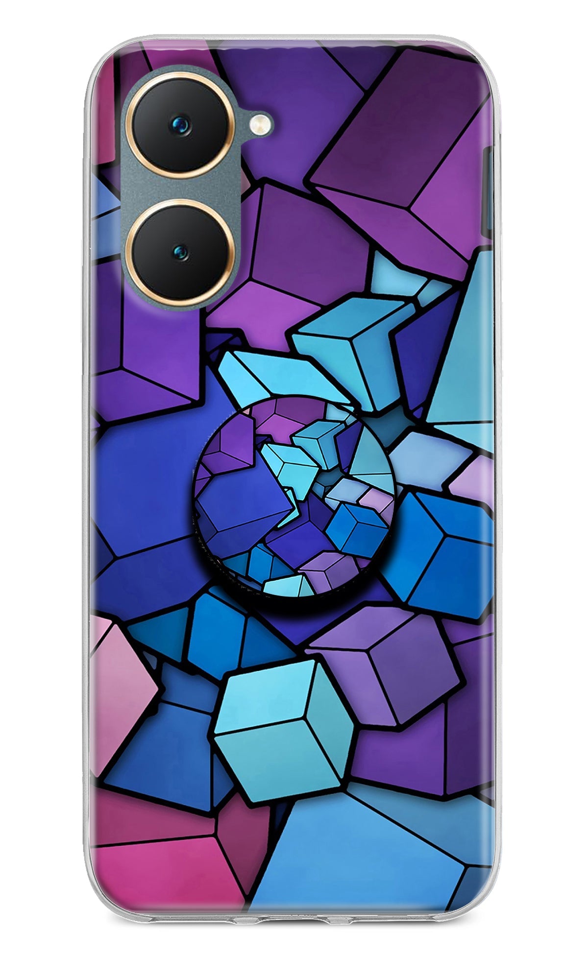 Cubic Abstract Vivo Y18/Y18e Pop Case