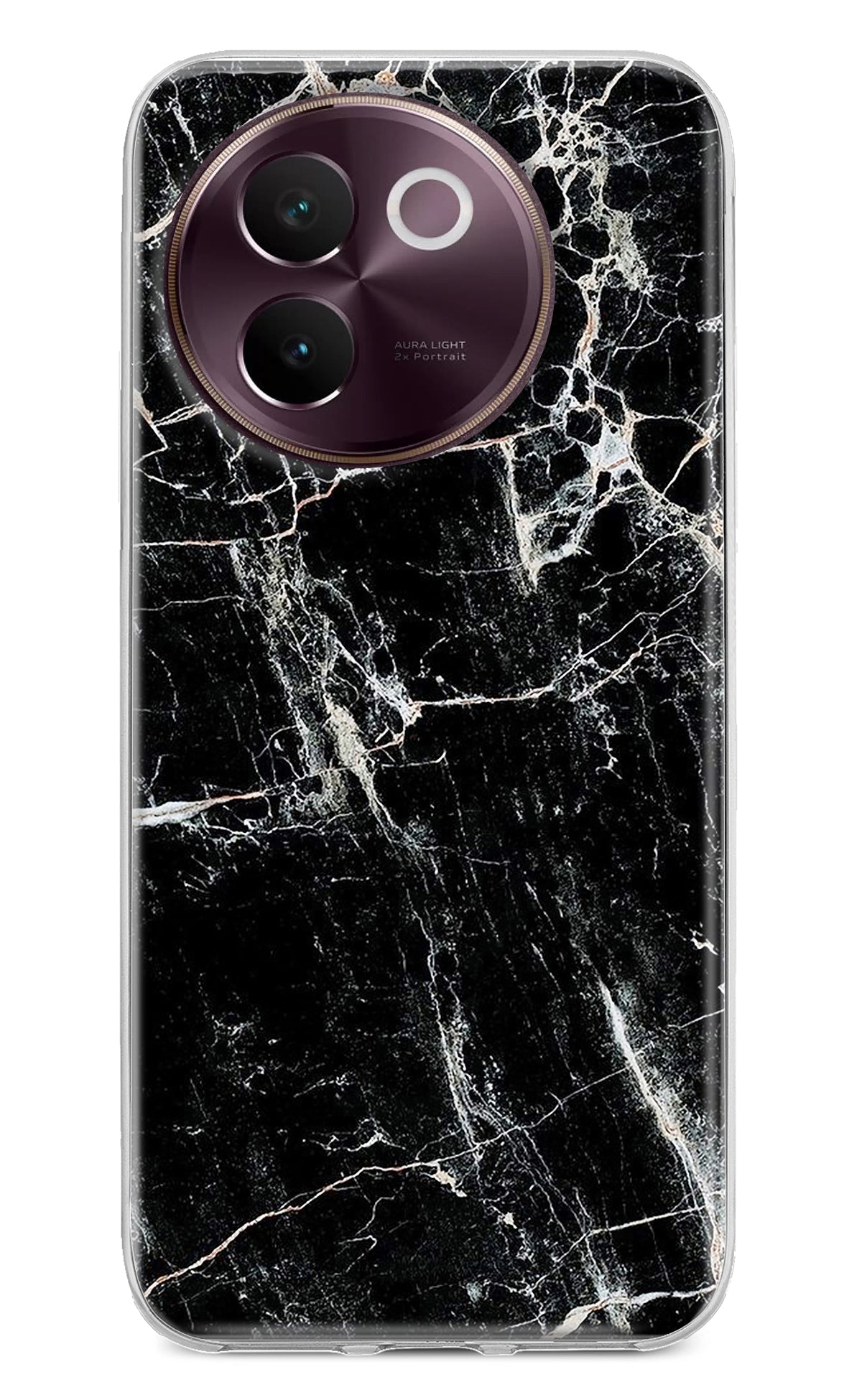 Black Marble Texture Vivo V30e Back Cover