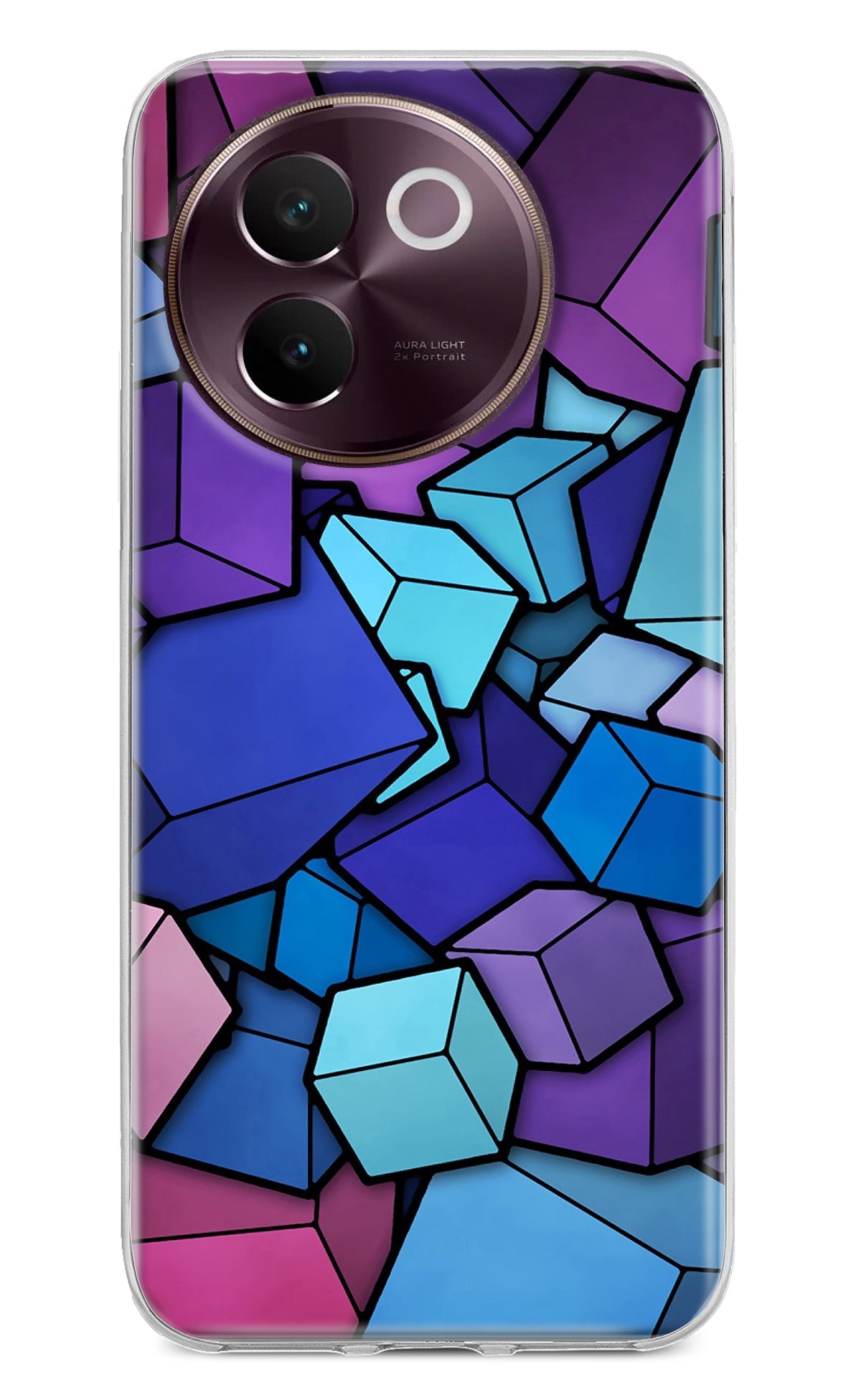 Cubic Abstract Vivo V30e Back Cover