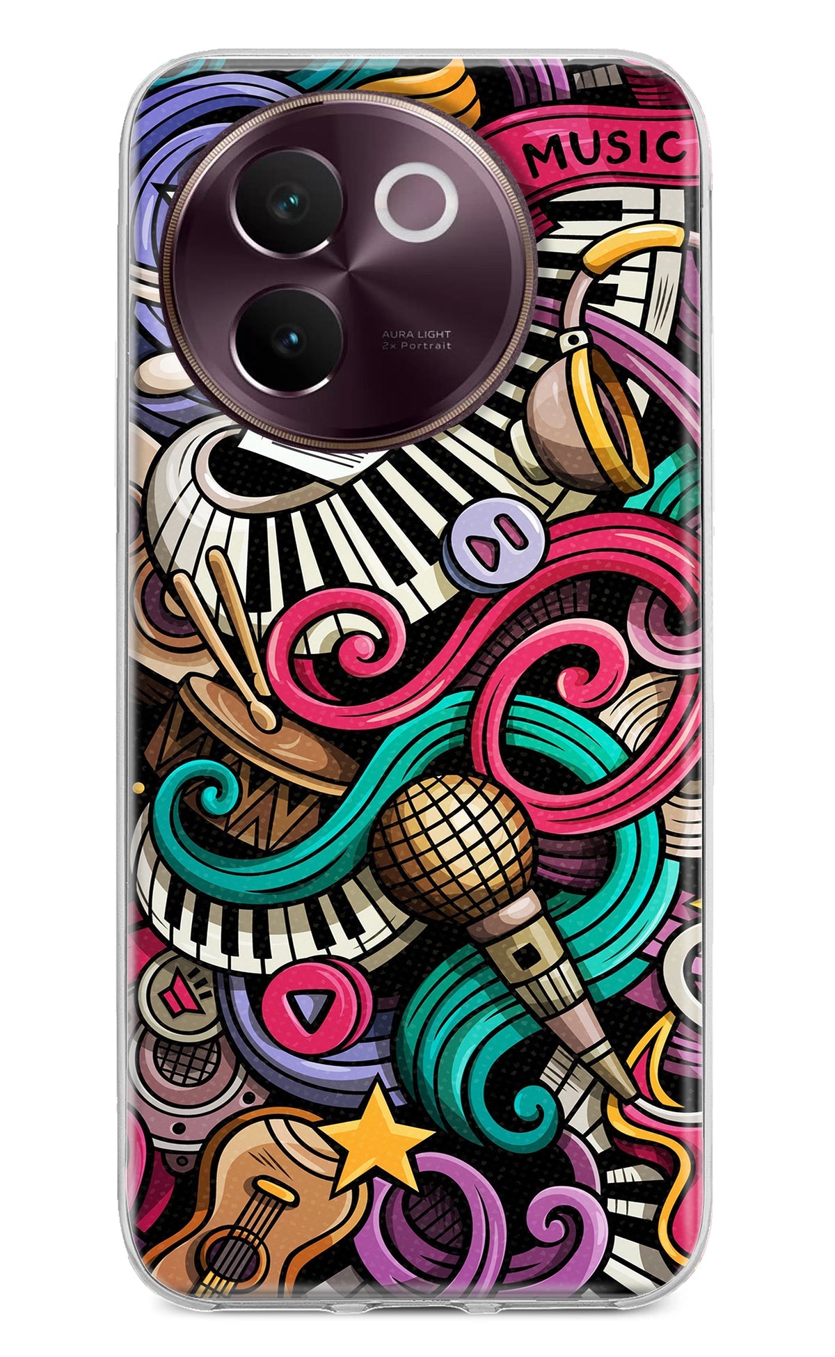 Music Abstract Vivo V30e Back Cover