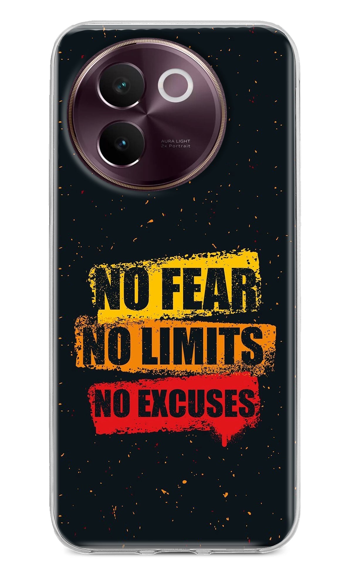 No Fear No Limits No Excuse Vivo V30e Back Cover