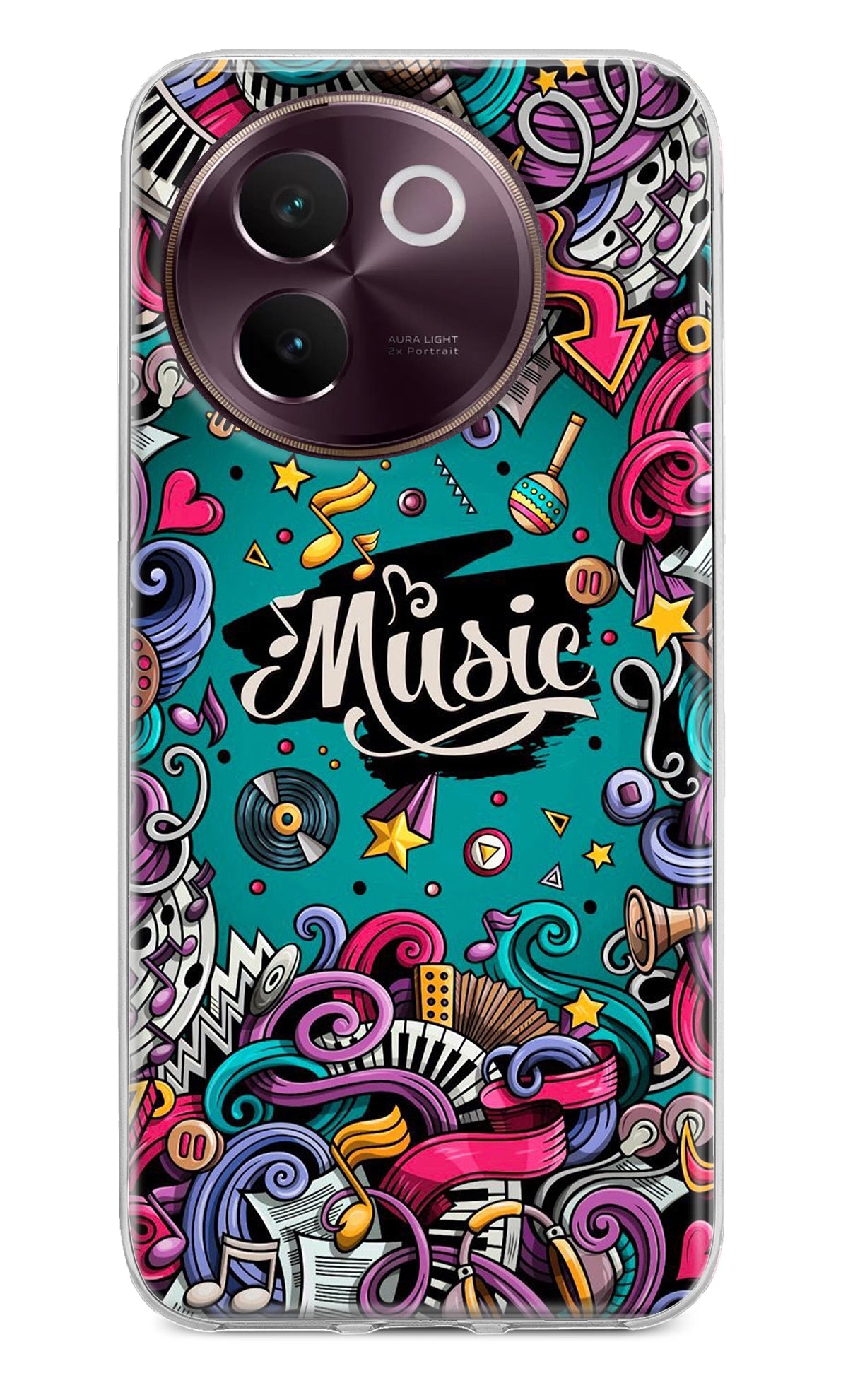 Music Graffiti Vivo V30e Back Cover