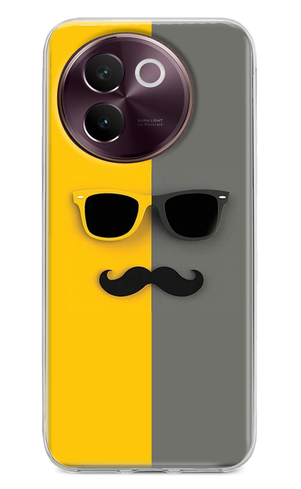 Sunglasses with Mustache Vivo V30e Back Cover