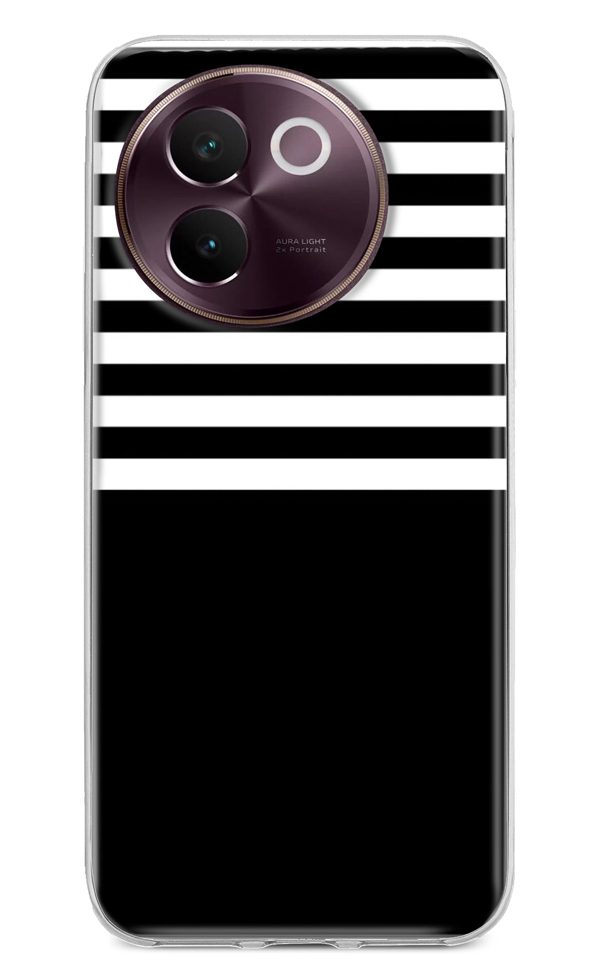 Black and White Print Vivo V30e Back Cover