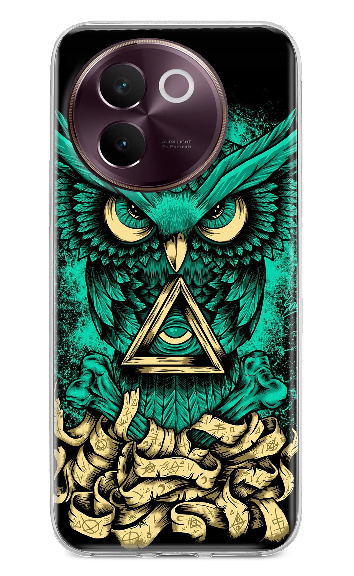 Green Owl Vivo V30e Back Cover