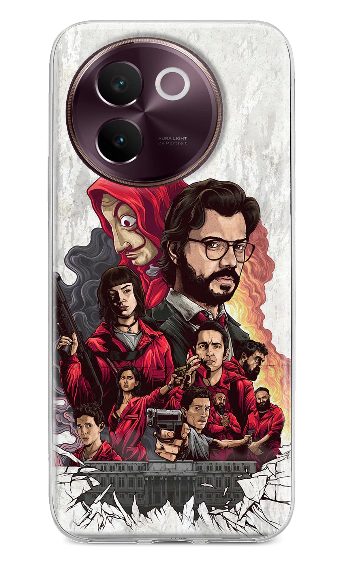 Money Heist Artwork Vivo V30e Back Cover