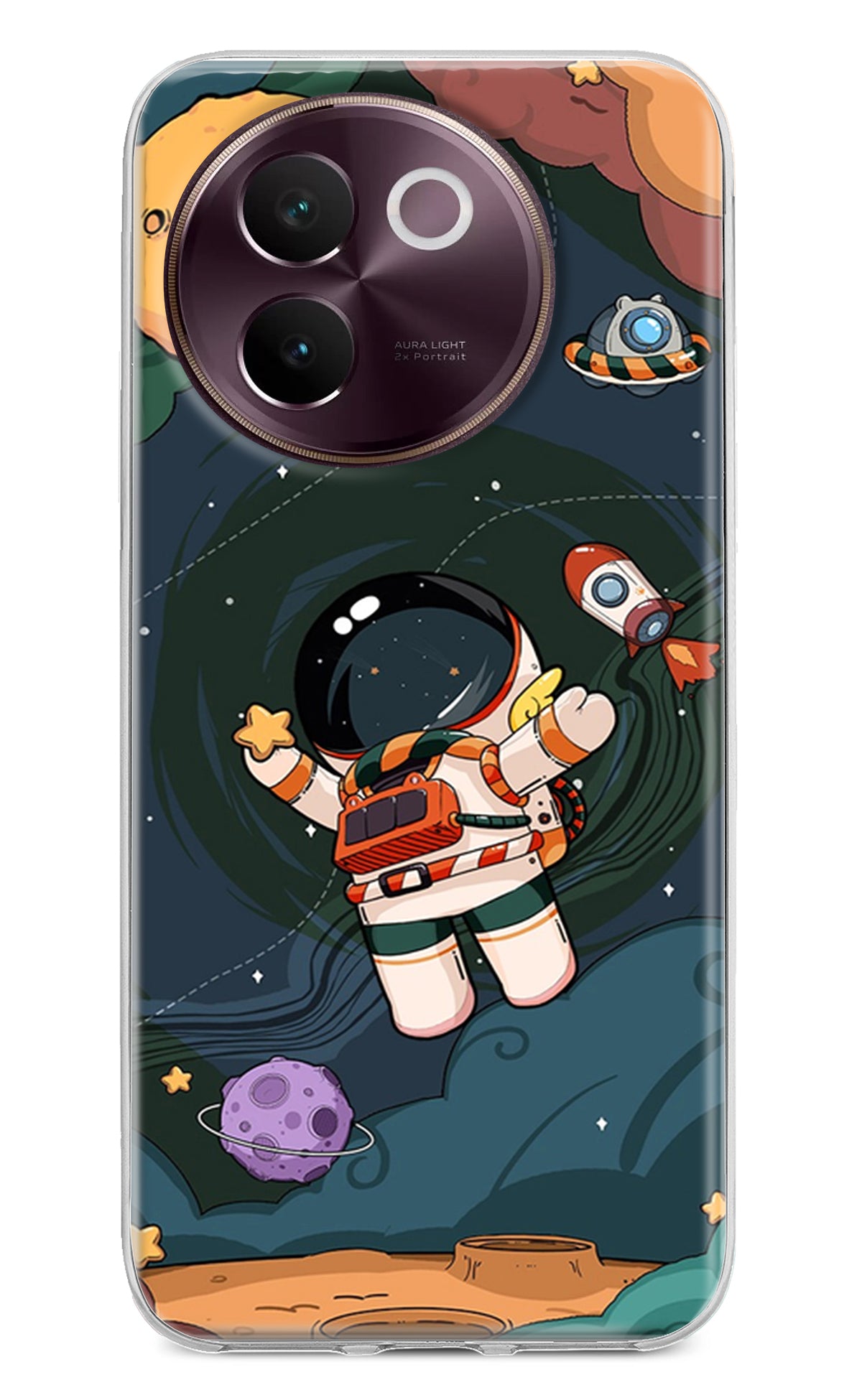 Cartoon Astronaut Vivo V30e Back Cover