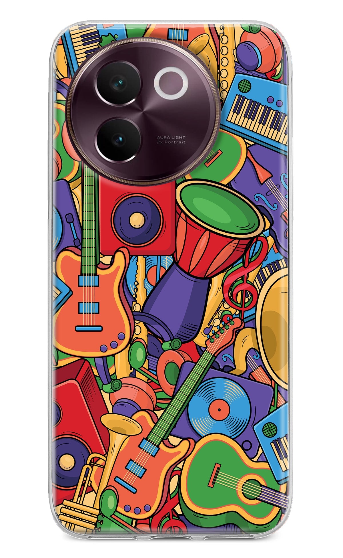 Music Instrument Doodle Vivo V30e Back Cover