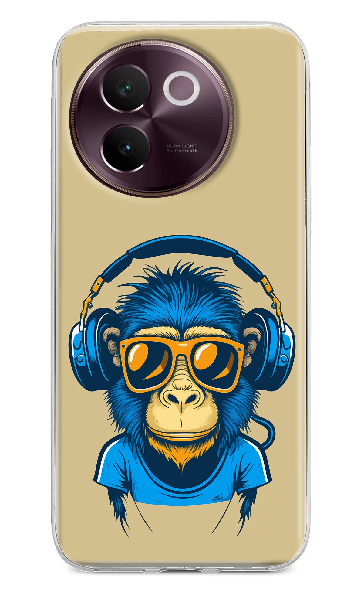 Monkey Headphone Vivo V30e Back Cover
