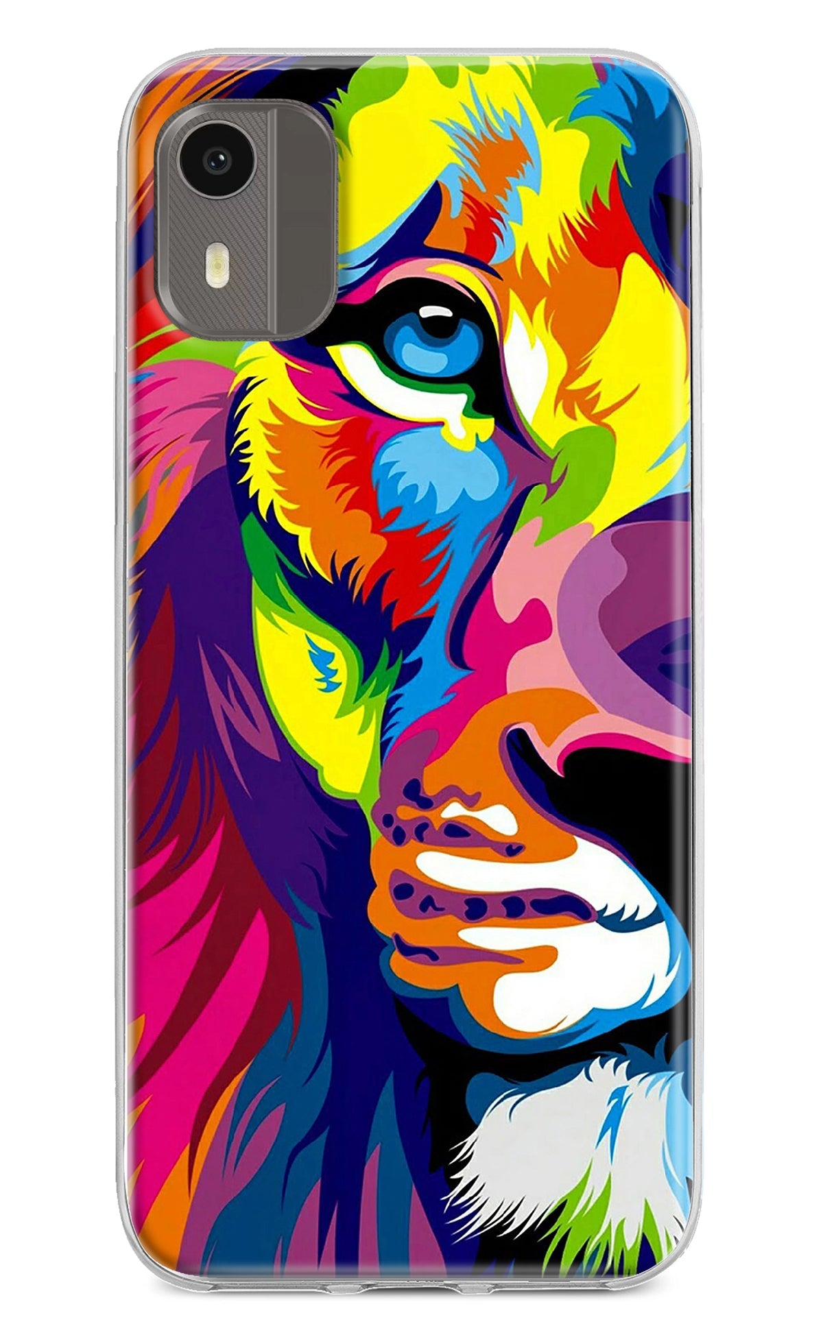 Lion Half Face Nokia C12/C12 Pro Back Cover