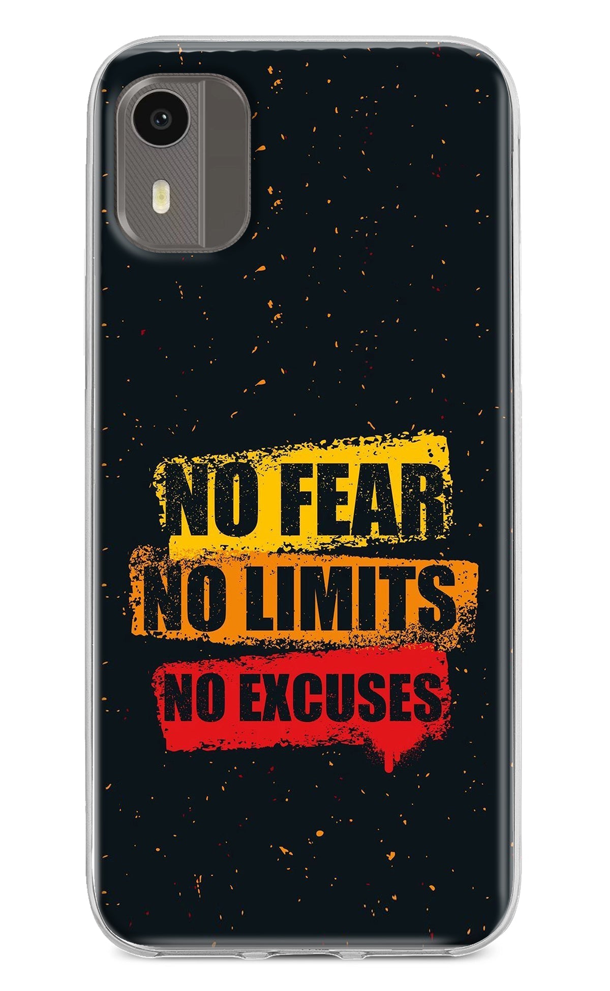 No Fear No Limits No Excuse Nokia C12/C12 Pro Back Cover