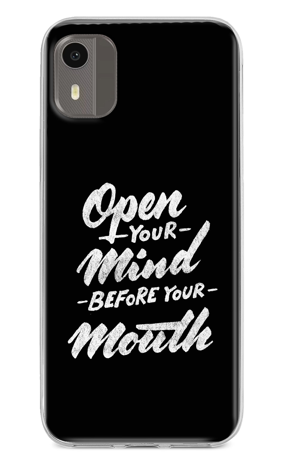 Open Your Mind Before Your Mouth Nokia C12/C12 Pro Back Cover