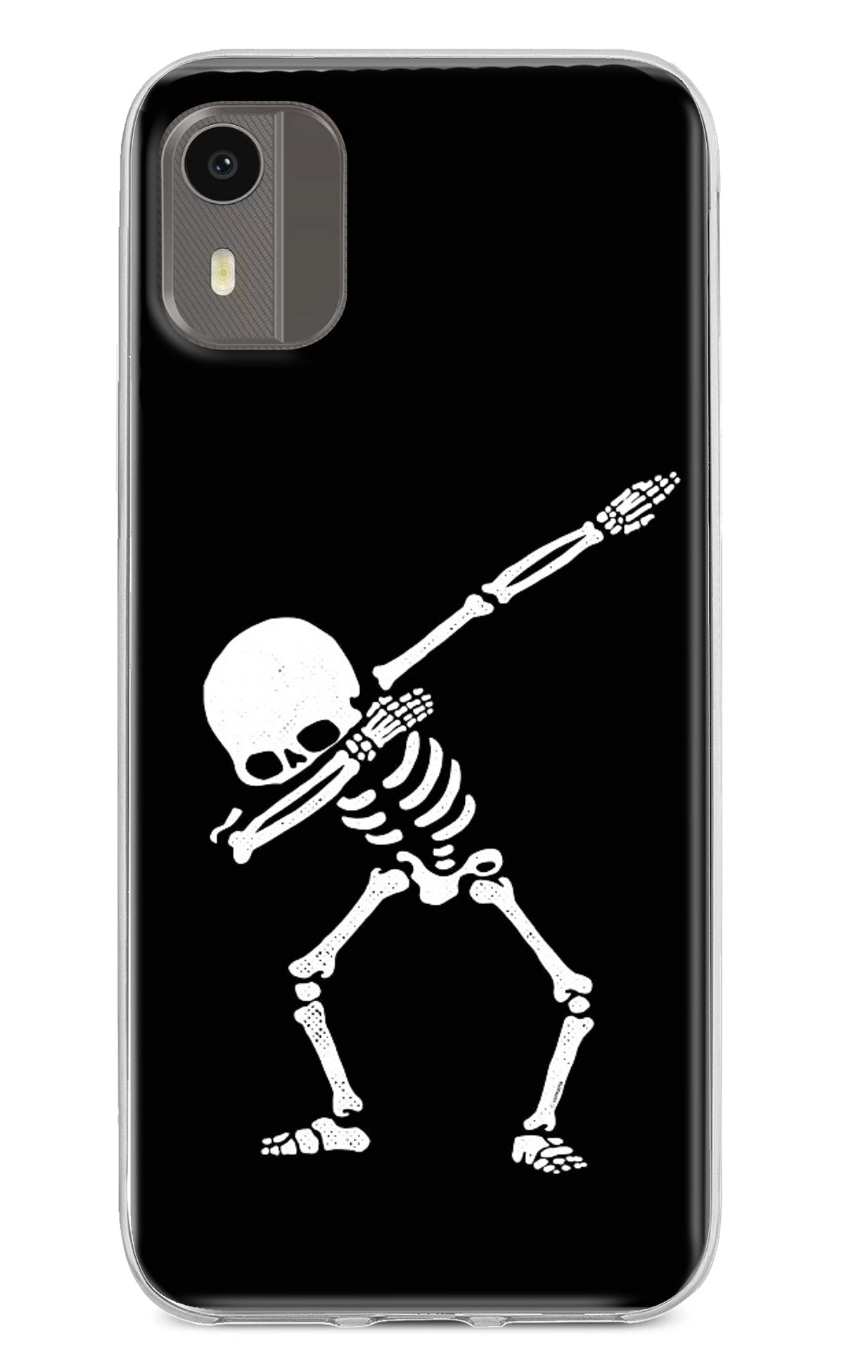 Dabbing Skeleton Art Nokia C12/C12 Pro Back Cover