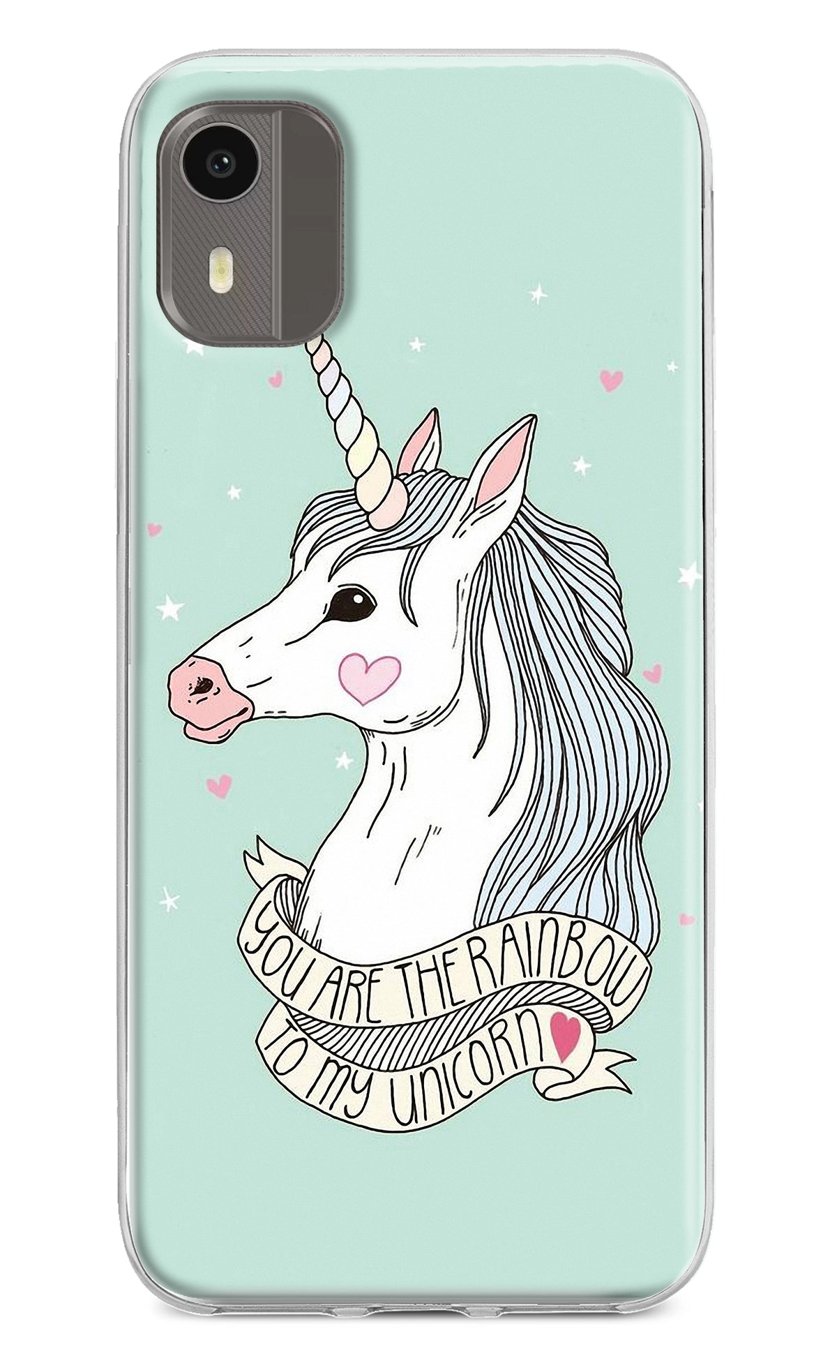 Unicorn Wallpaper Nokia C12/C12 Pro Back Cover