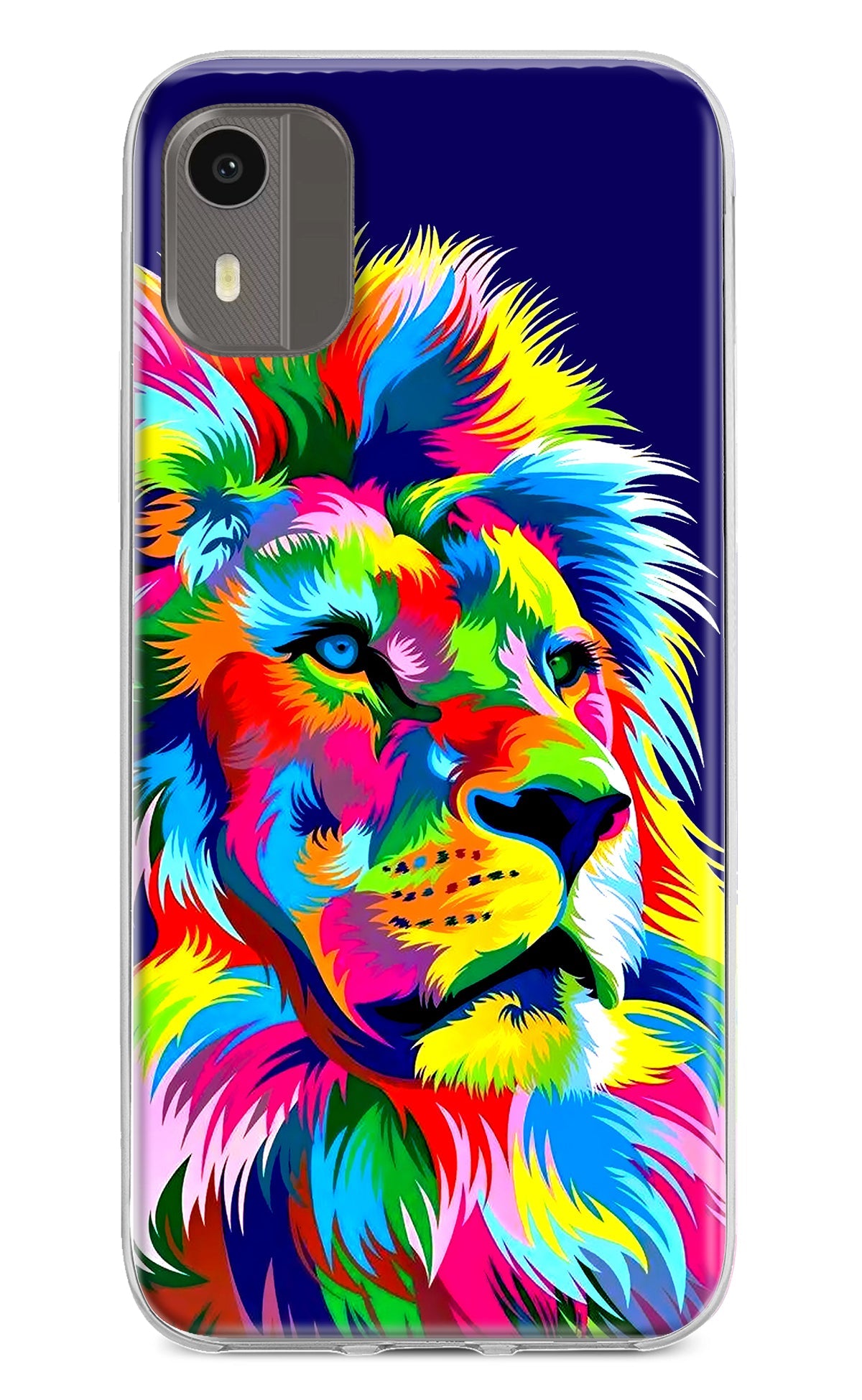 Vector Art Lion Nokia C12/C12 Pro Back Cover