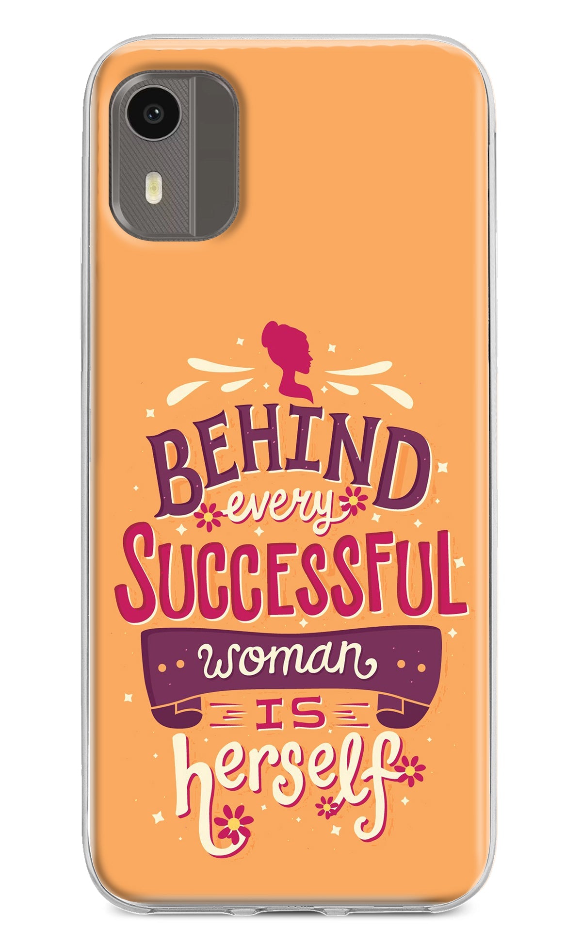 Behind Every Successful Woman There Is Herself Nokia C12/C12 Pro Back Cover