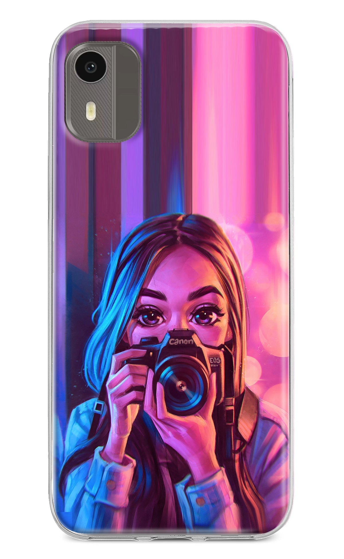 Girl Photographer Nokia C12/C12 Pro Back Cover