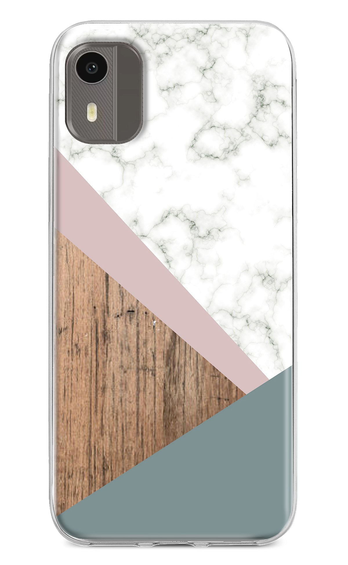 Marble wood Abstract Nokia C12/C12 Pro Back Cover