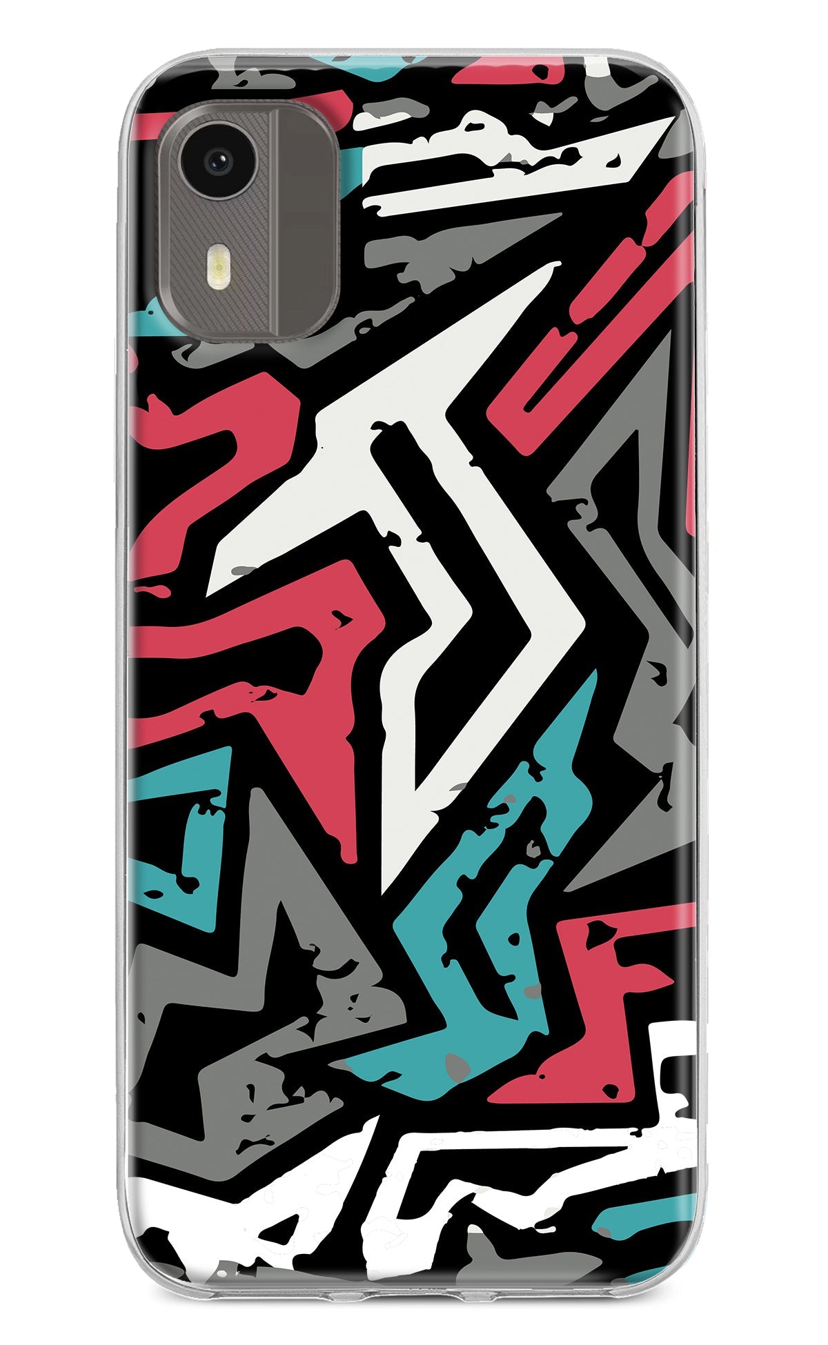 Geometric Graffiti Nokia C12/C12 Pro Back Cover