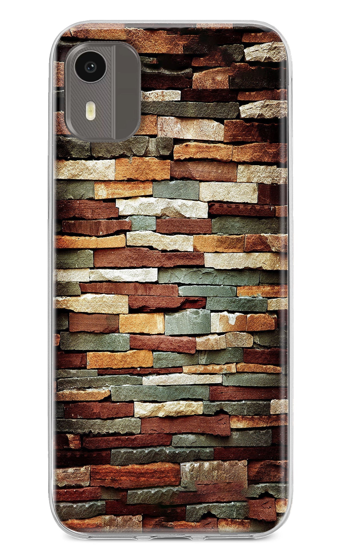 Bricks Pattern Nokia C12/C12 Pro Back Cover