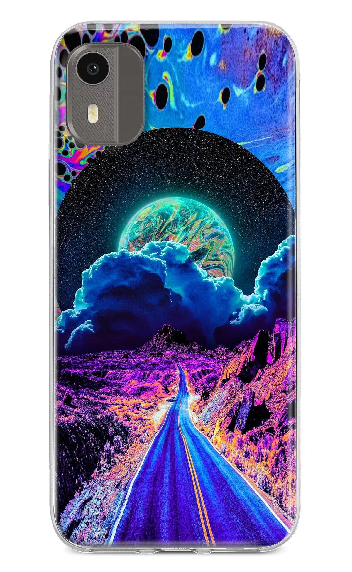 Psychedelic Painting Nokia C12/C12 Pro Back Cover