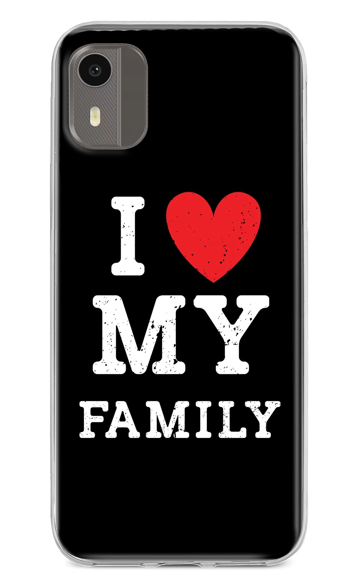 I Love My Family Nokia C12/C12 Pro Back Cover