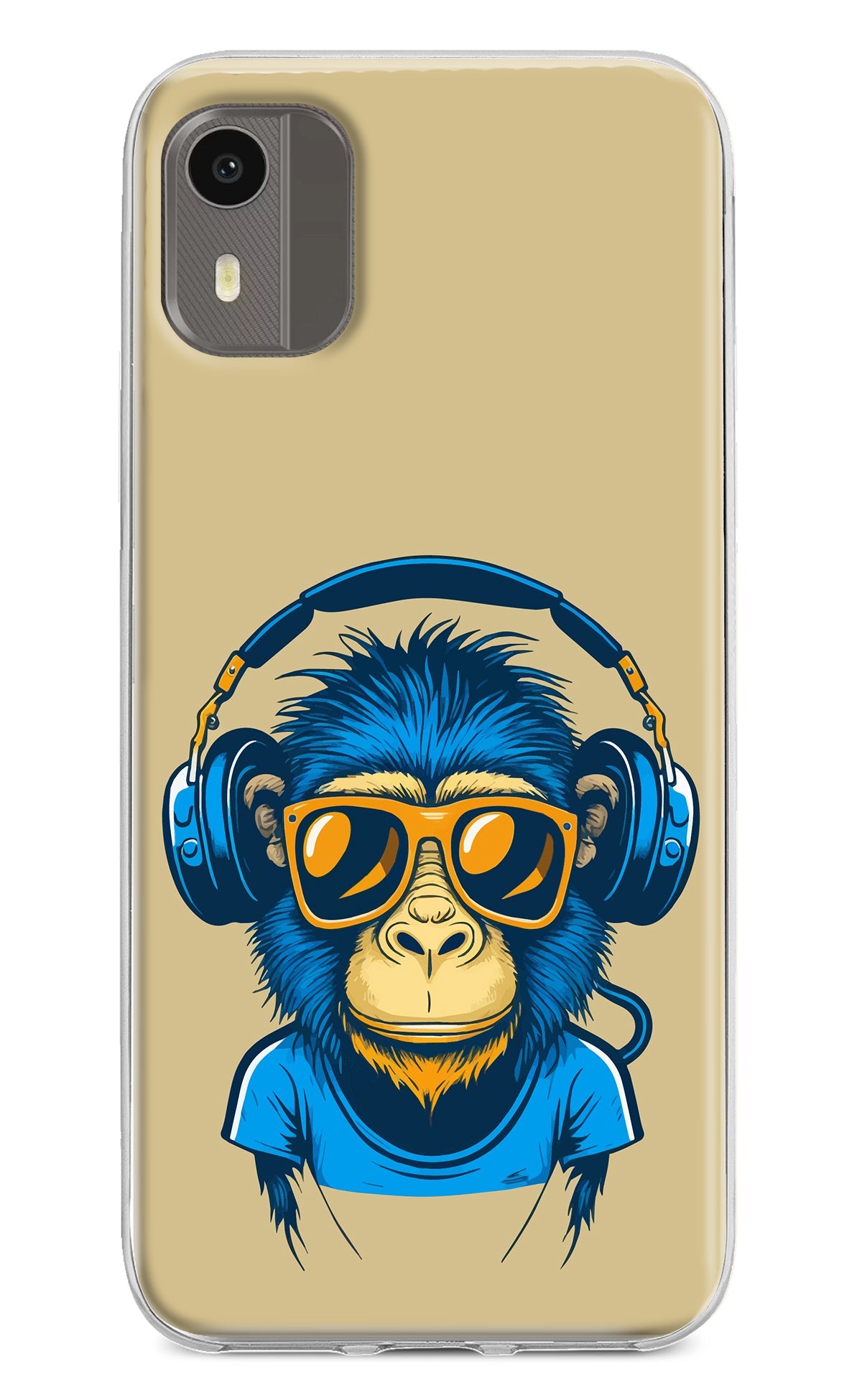 Monkey Headphone Nokia C12/C12 Pro Back Cover