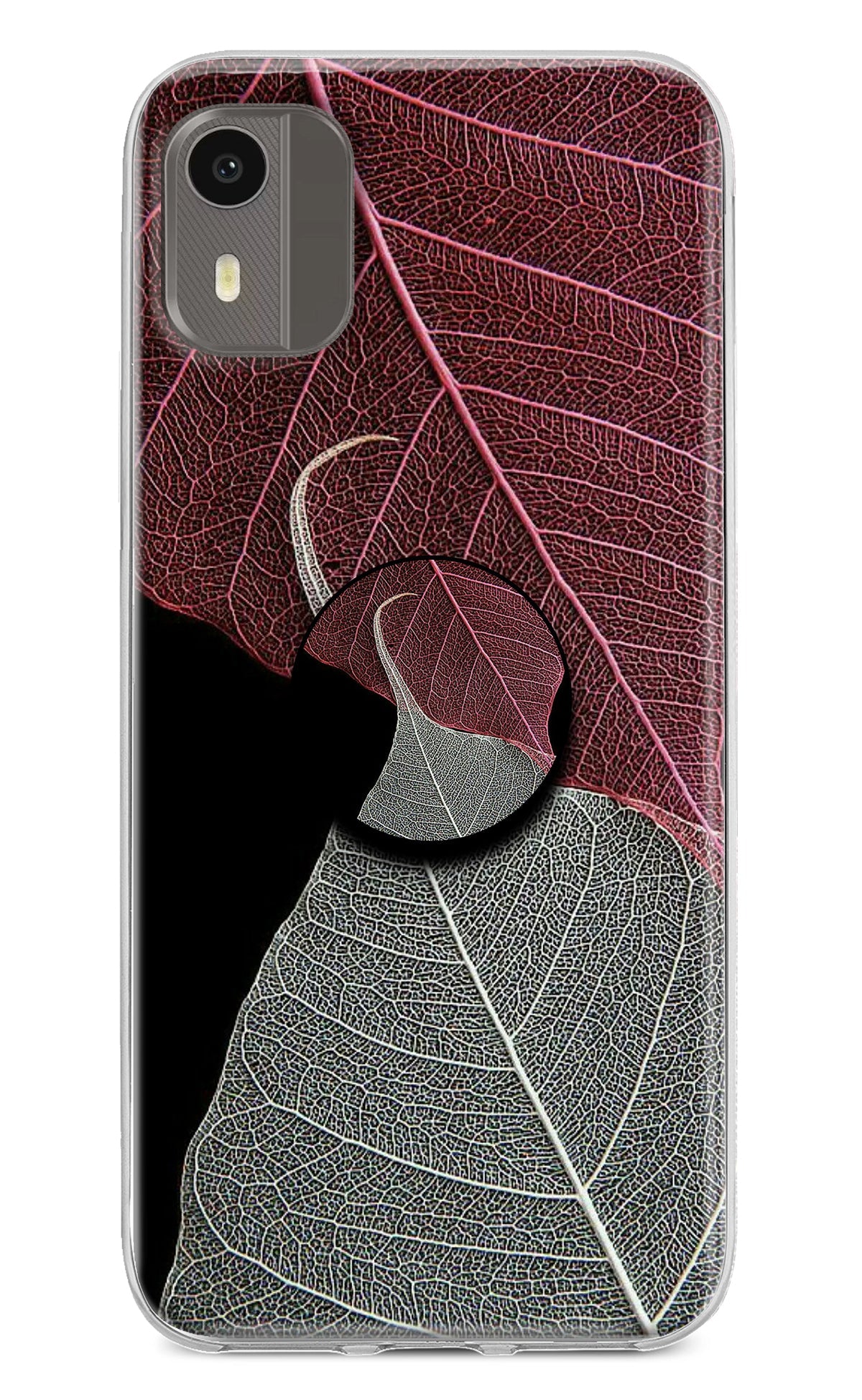 Leaf Pattern Nokia C12/C12 Pro Pop Case