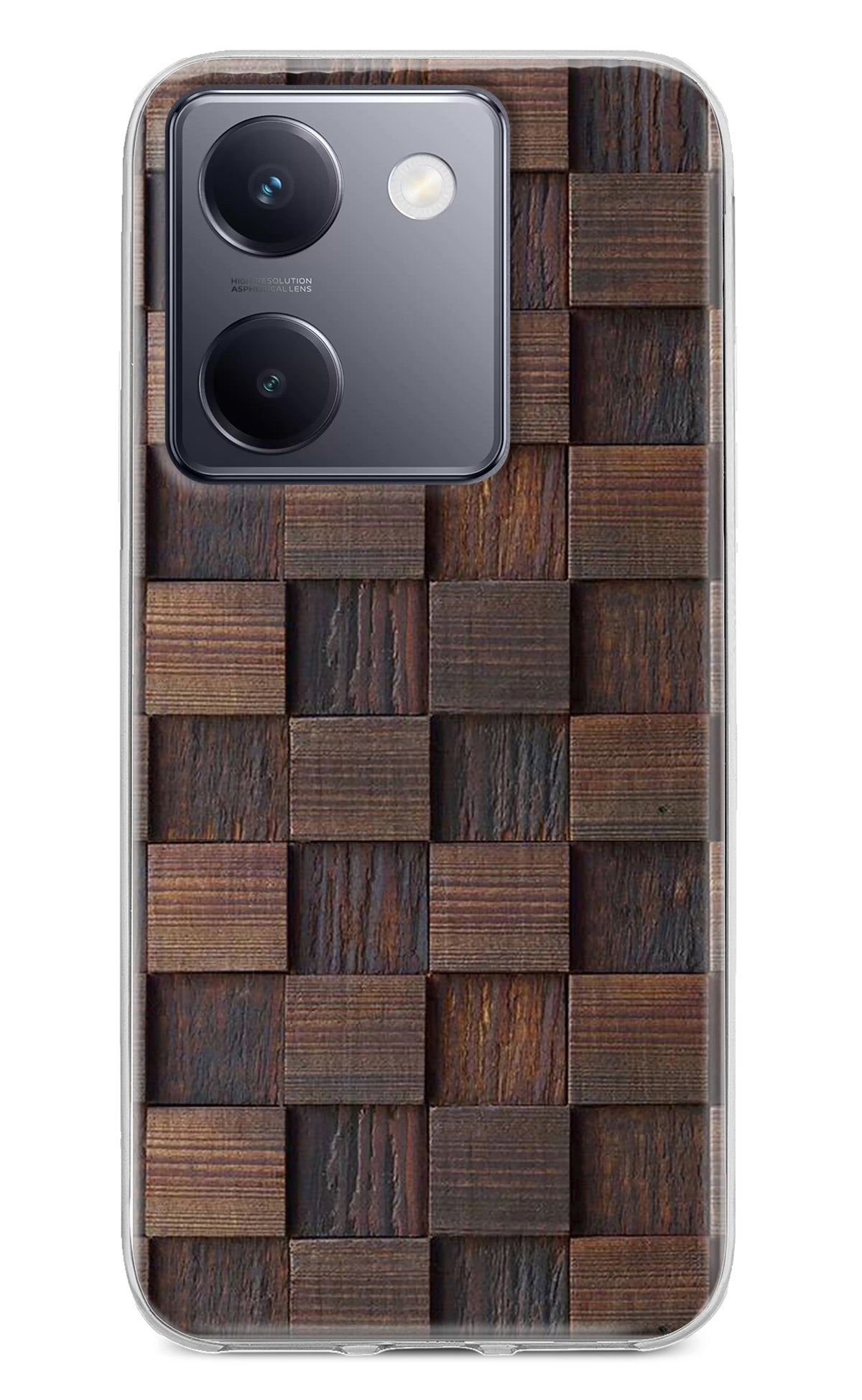 Wooden Cube Design Vivo Y200 Pro Back Cover