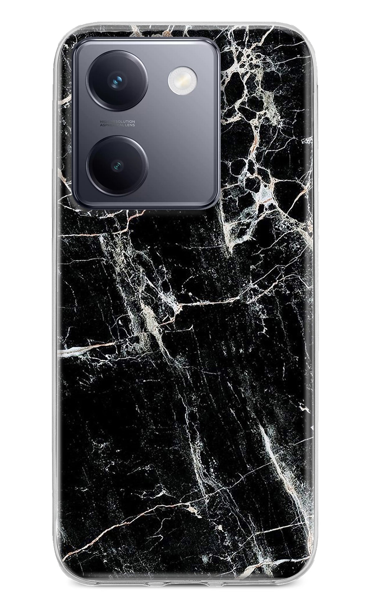 Black Marble Texture Vivo Y200 Pro Back Cover