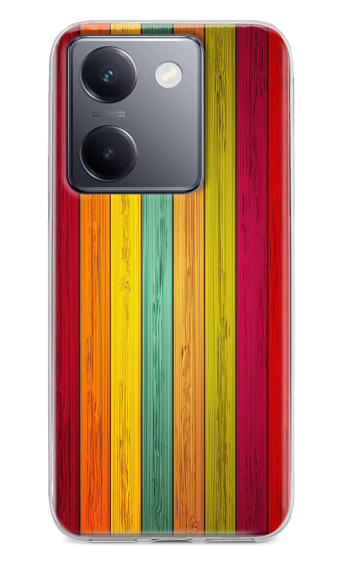 Multicolor Wooden Vivo Y200 Pro Back Cover