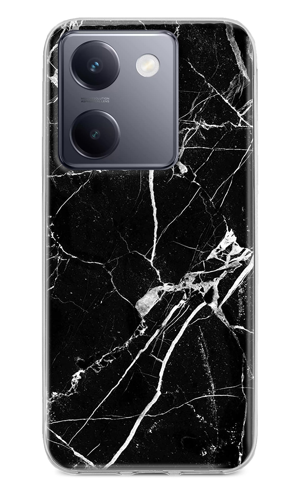 Black Marble Pattern Vivo Y200 Pro Back Cover