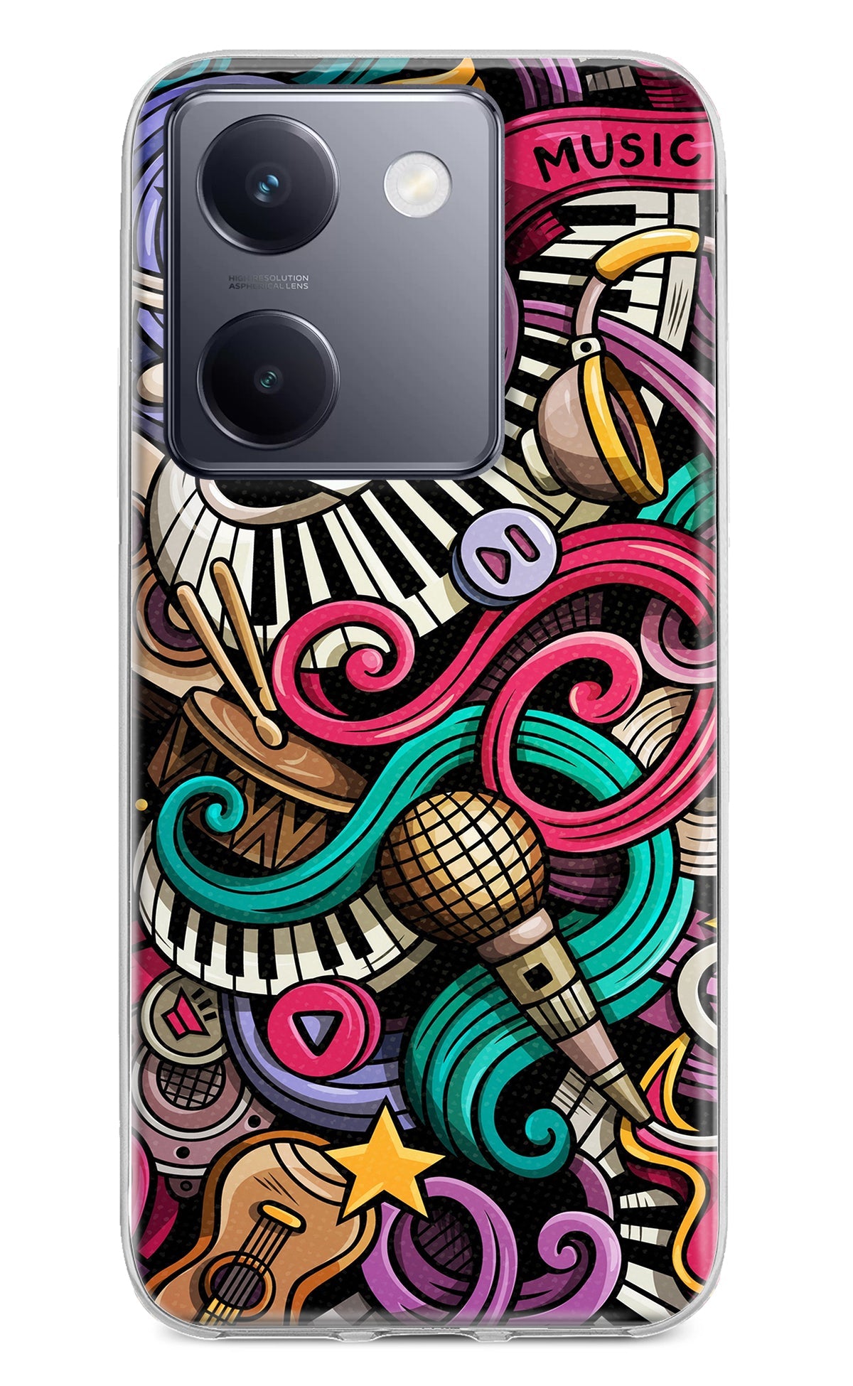 Music Abstract Vivo Y200 Pro Back Cover