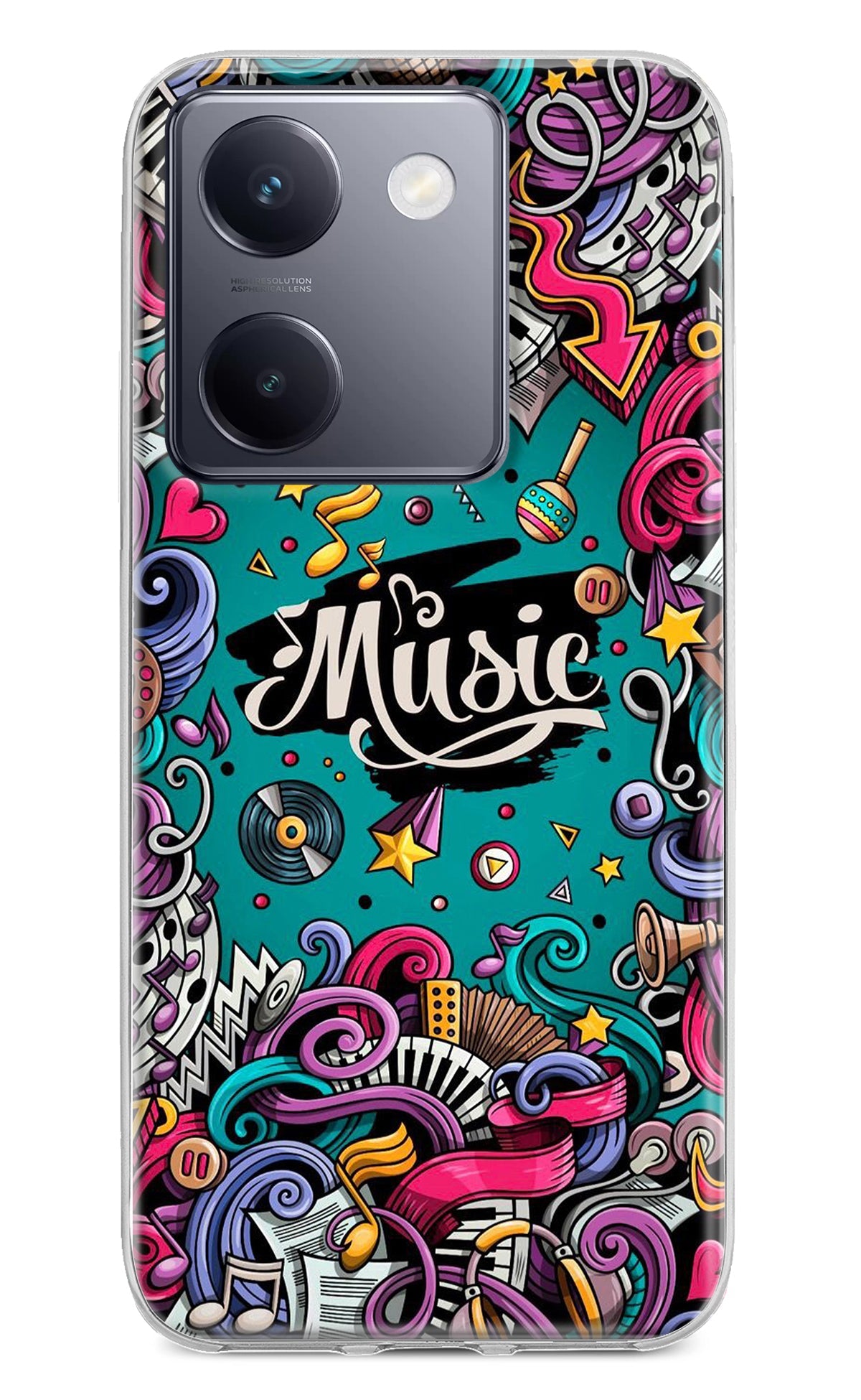 Music Graffiti Vivo Y200 Pro Back Cover