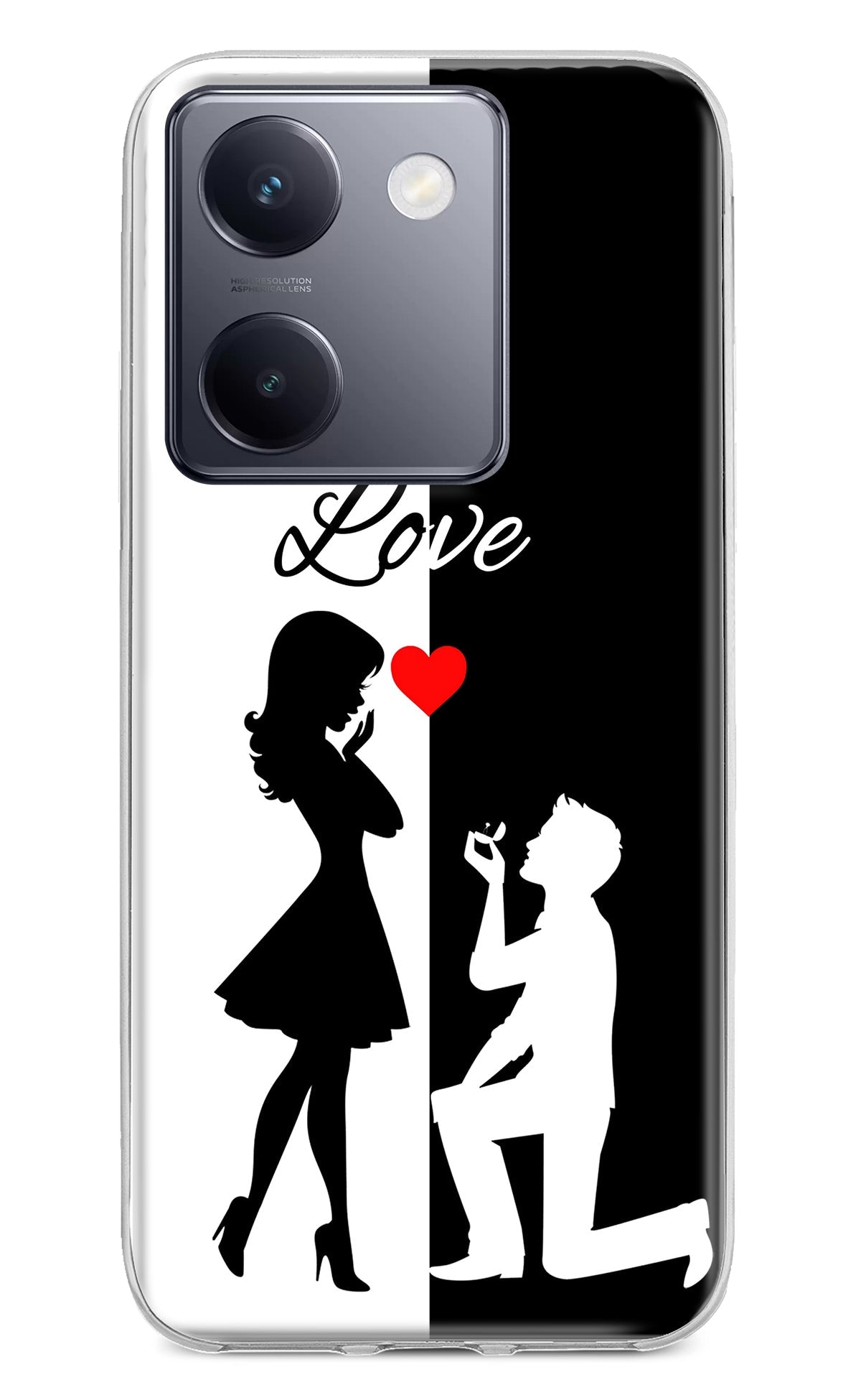 Love Propose Black And White Vivo Y200 Pro Back Cover