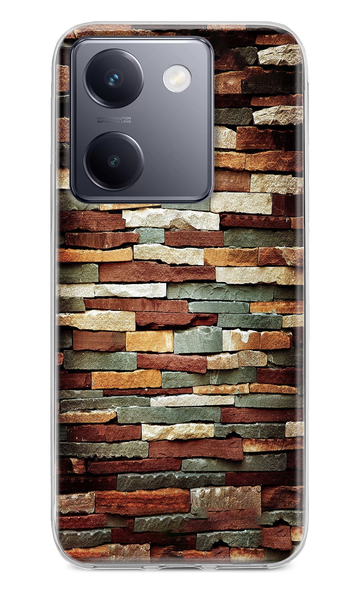 Bricks Pattern Vivo Y200 Pro Back Cover