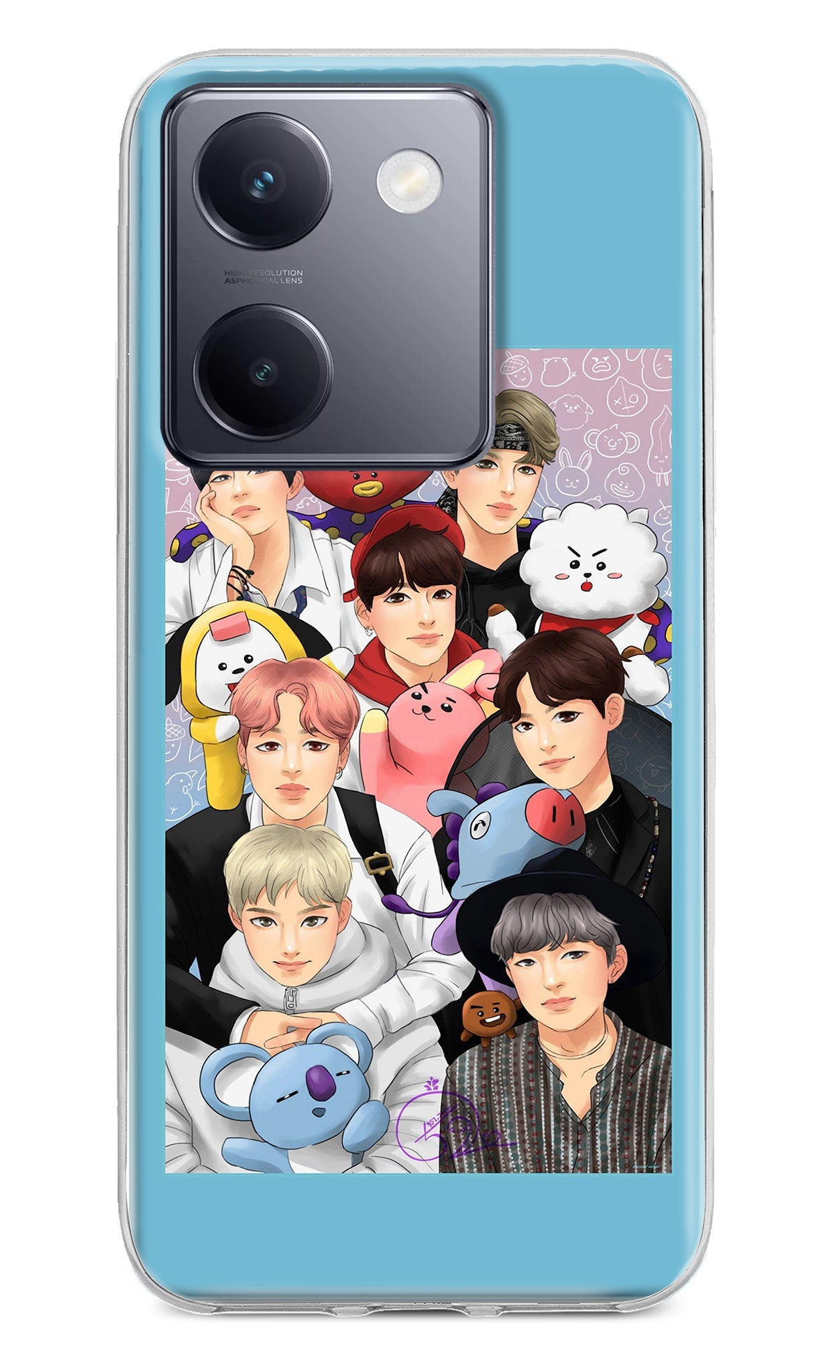 BTS with animals Vivo Y200 Pro Back Cover