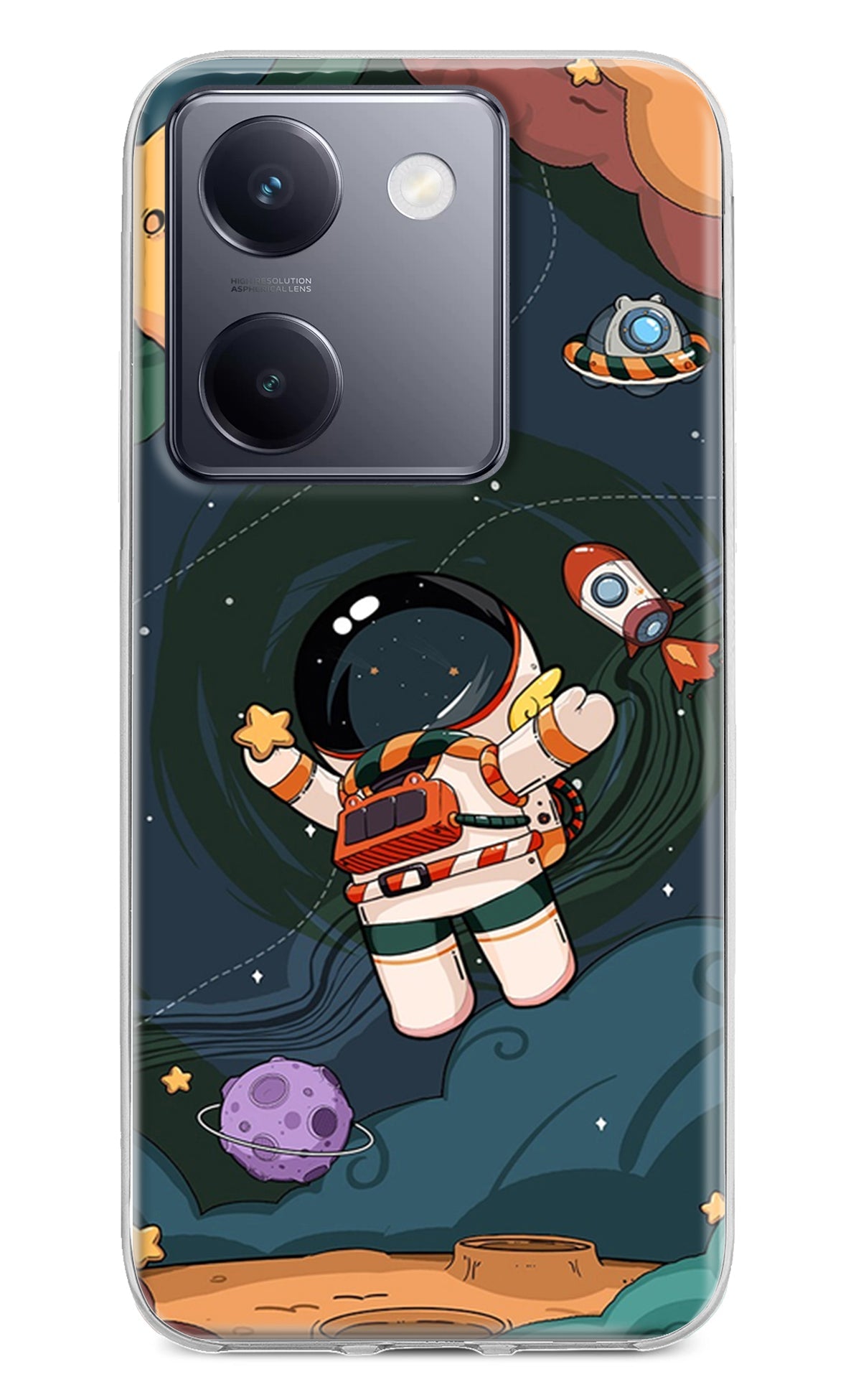 Cartoon Astronaut Vivo Y200 Pro Back Cover