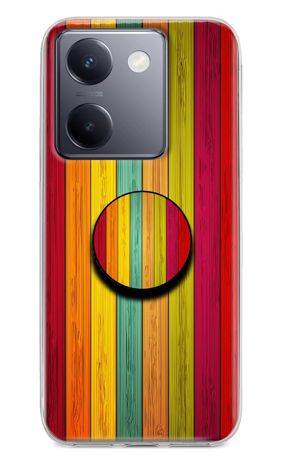 Multicolor Wooden Vivo Y200 Pro Pop Case