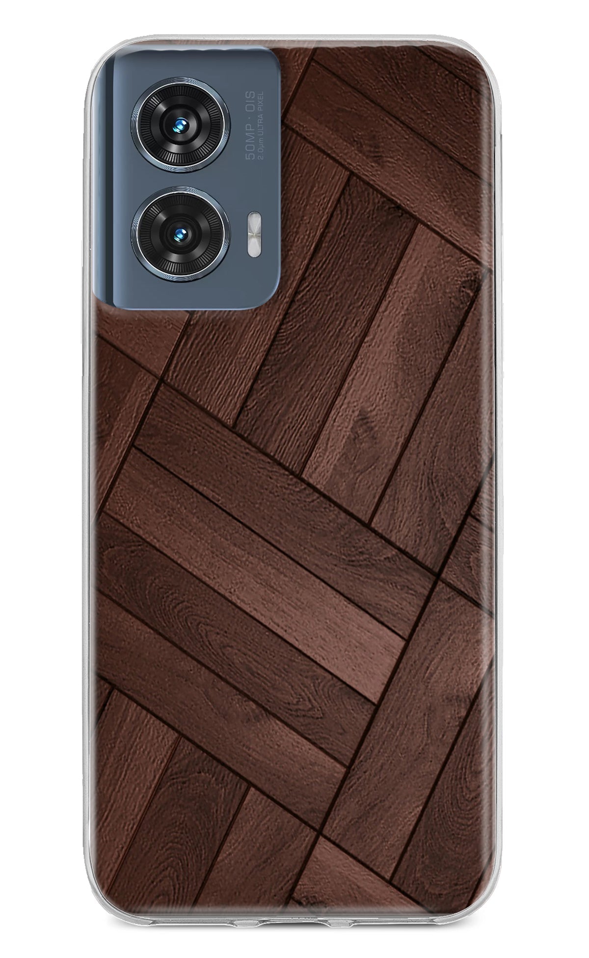 Wooden Texture Design Moto Edge 50 Fusion Back Cover