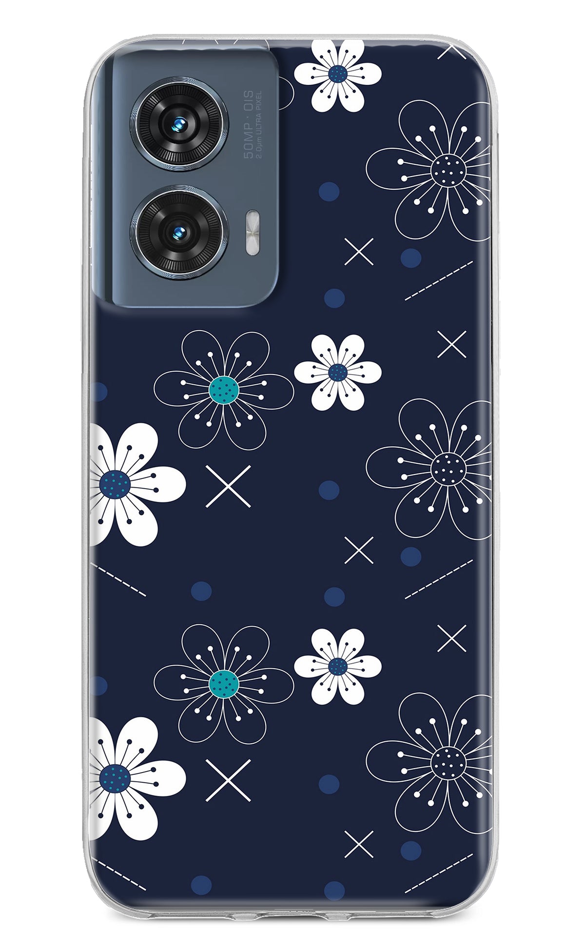 Flowers Moto Edge 50 Fusion Back Cover