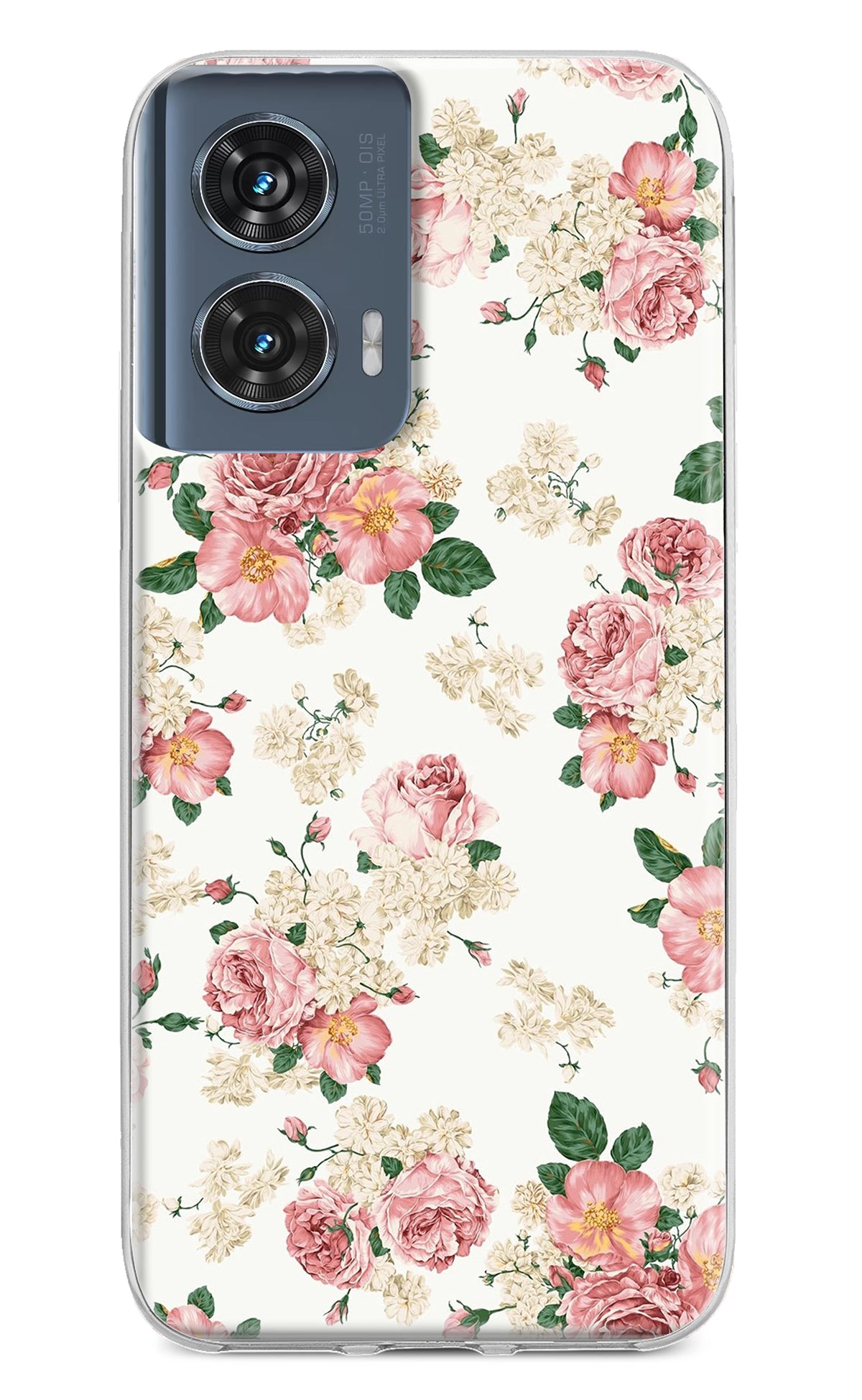 Flowers Moto Edge 50 Fusion Back Cover