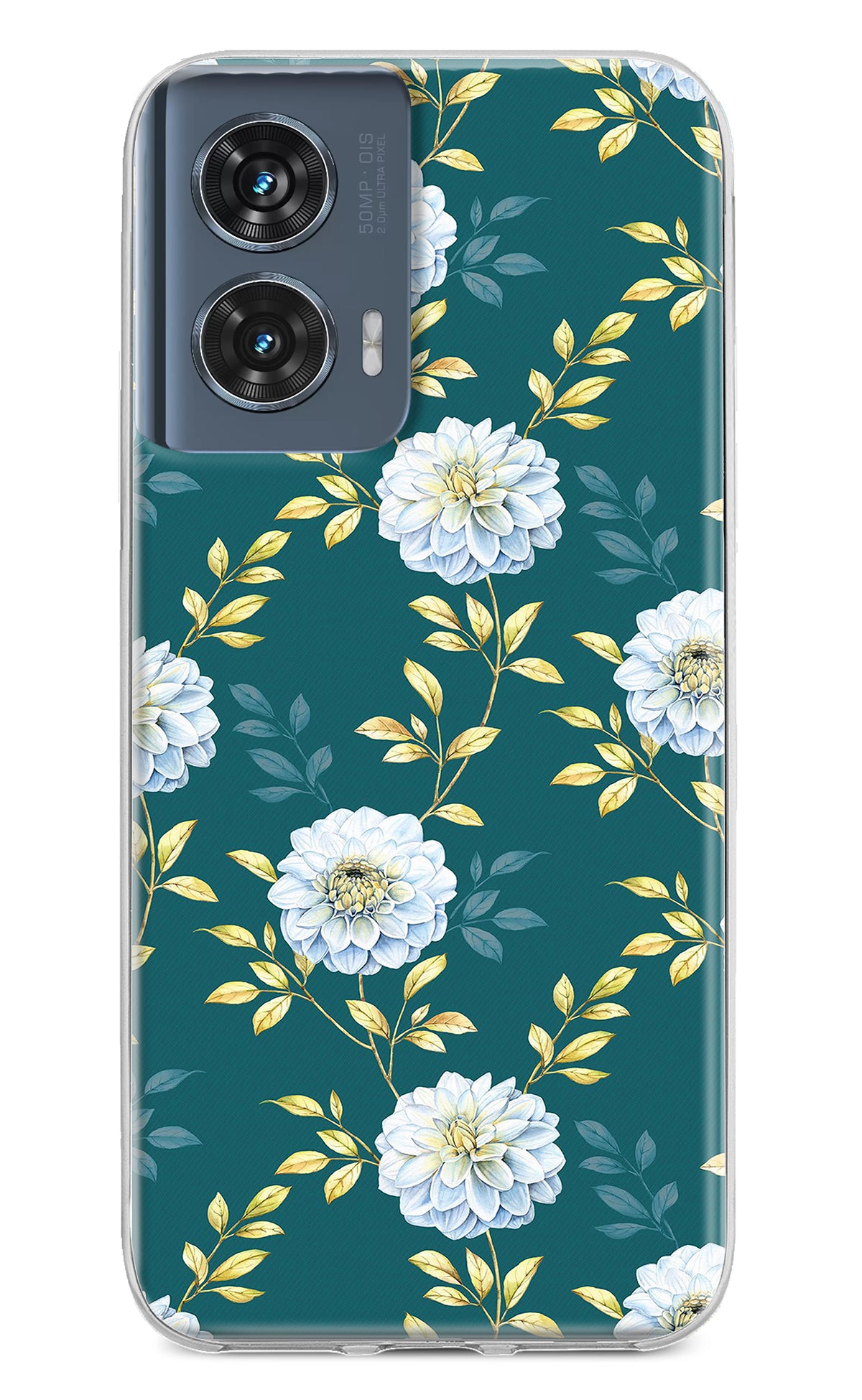 Flowers Moto Edge 50 Fusion Back Cover