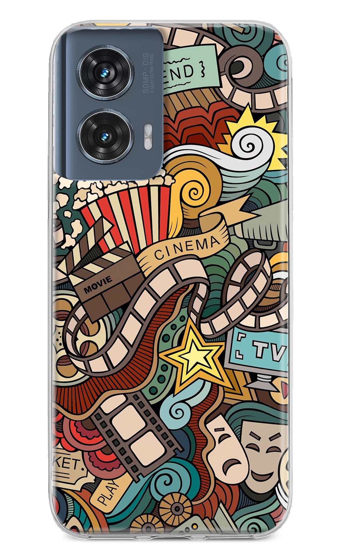 Cinema Abstract Moto Edge 50 Fusion Back Cover