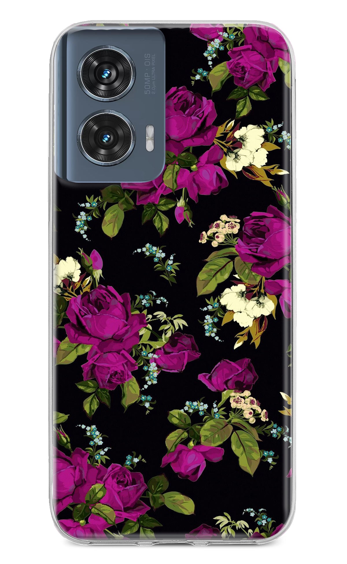 Flowers Moto Edge 50 Fusion Back Cover