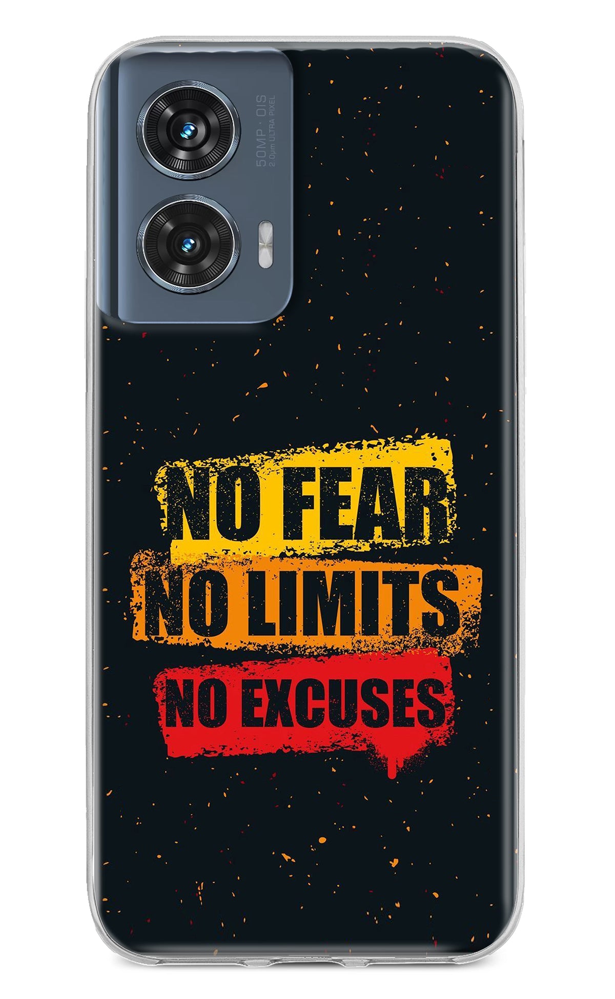 No Fear No Limits No Excuse Moto Edge 50 Fusion Back Cover