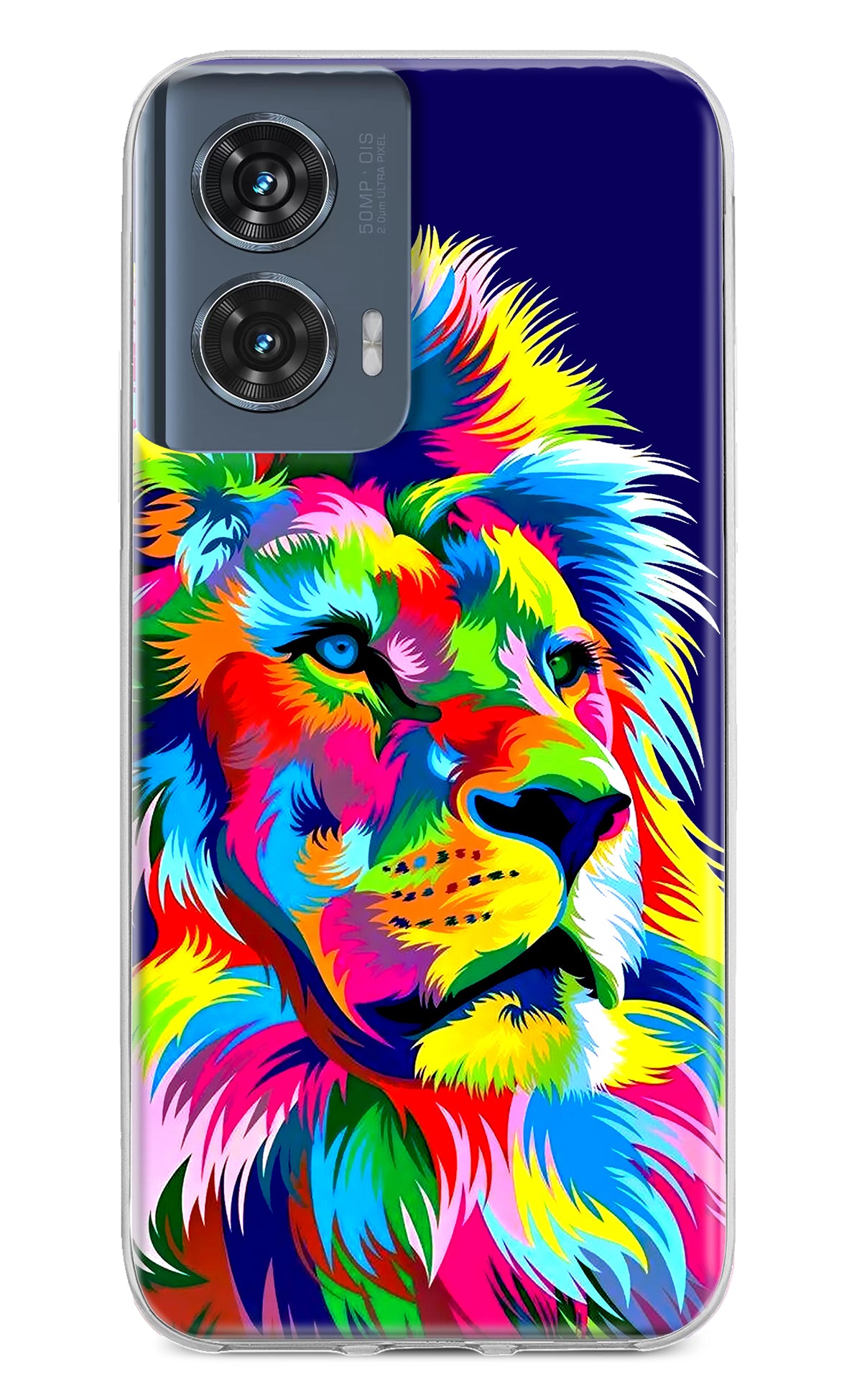 Vector Art Lion Moto Edge 50 Fusion Back Cover