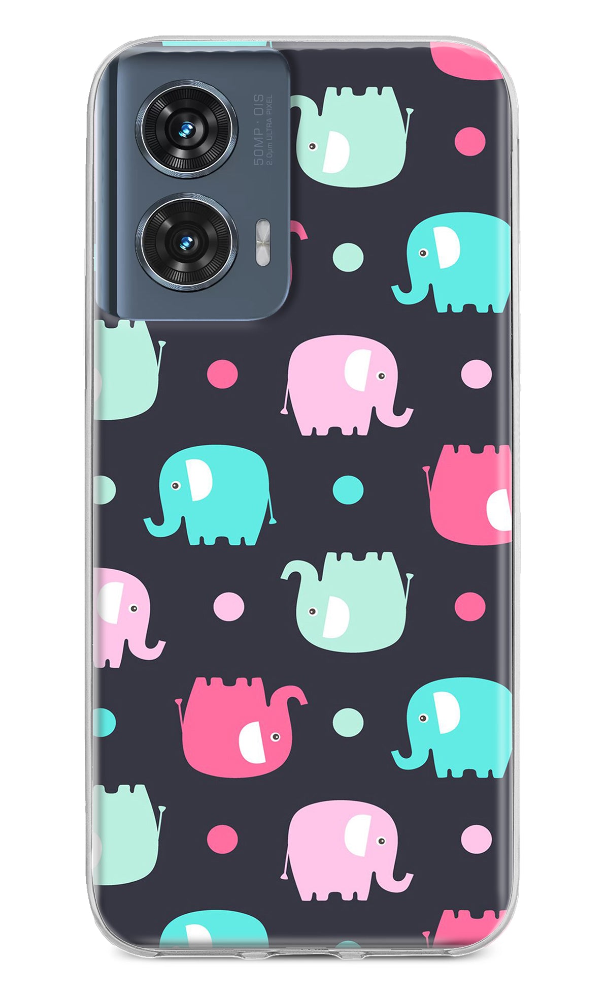 Elephants Moto Edge 50 Fusion Back Cover