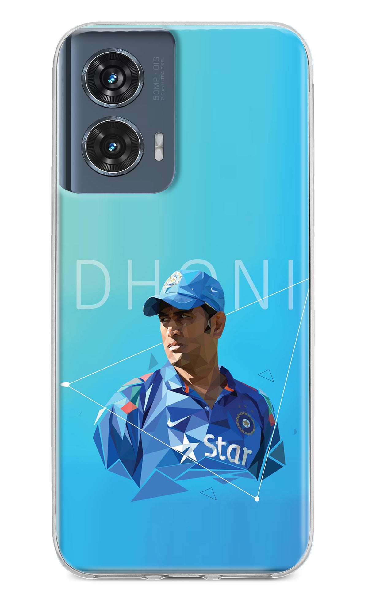 Dhoni Artwork Moto Edge 50 Fusion Back Cover